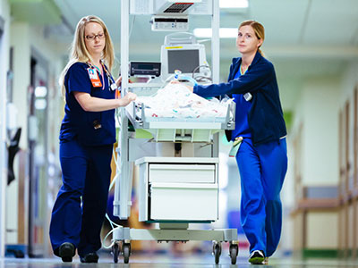 Photo of nurses in the cardiac intensive care unit at Children's National