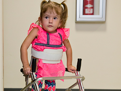 little girl with spina bifida