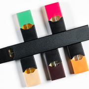 electronic cigarette dispenser with different flavors of nicotine