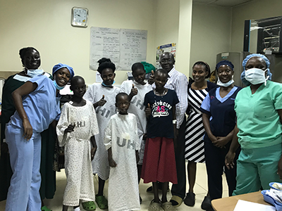 Patients and staff at the Uganda Heart Institute