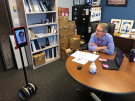 Karin S. Walsh, Psy.D., and Gerard Gioia, Ph.D., in the Division of Neuropsychology pilot robotic telepresence technology to improve video visits.
