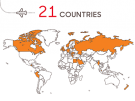 inqueries have come from 21 countries