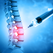 3d illustration of a lumbar spine injection