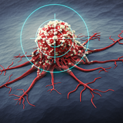 illustration of cancer cell with target on it