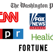 collage of news outlet logos