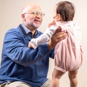 Dr. Marc Levitt with a young patient