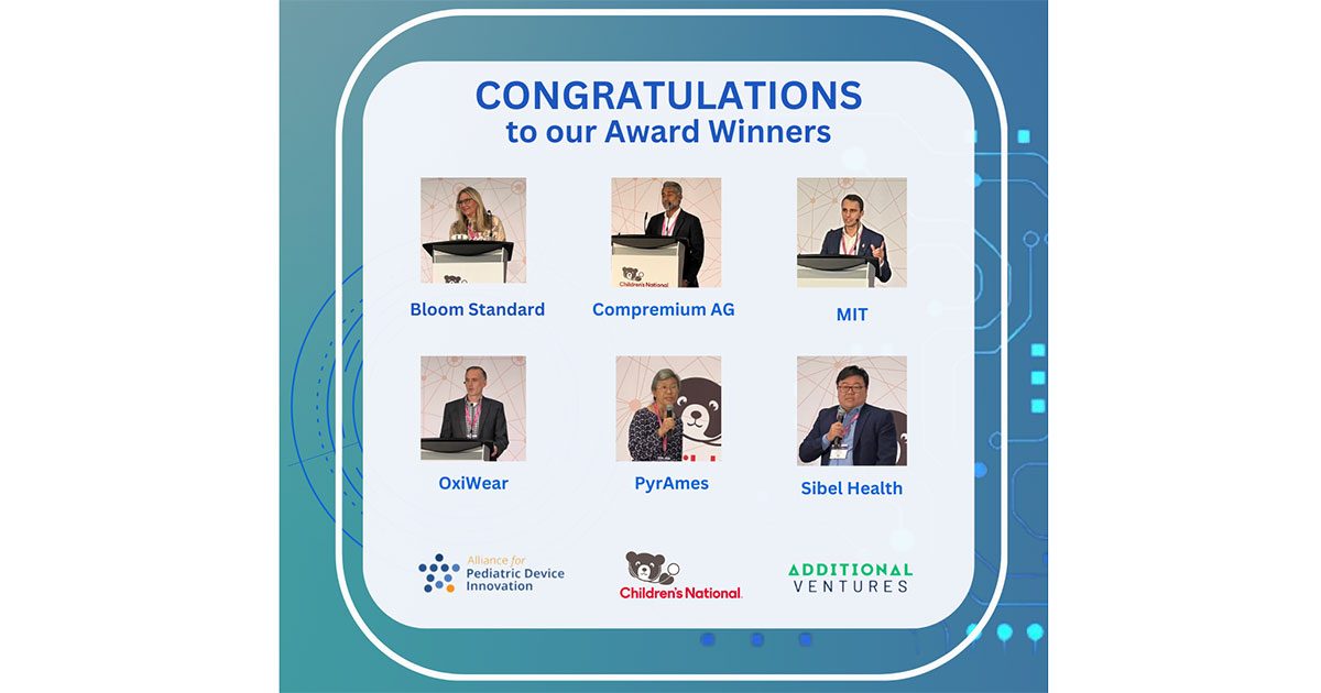 Winners announced in pediatric medical device competition focused on