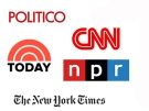 collage of news logos