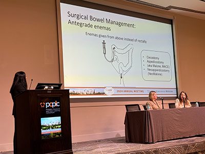 Dr. Andrea Badillo on the panel for Functional Constipation, Motility, Bowel Management Basics.