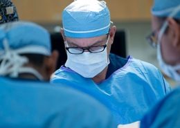 Dr. Matthew Oetgen in the operating room