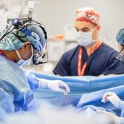 Doctors performing cardiac surgery at Children's National Hospital