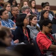 audience members at a conference