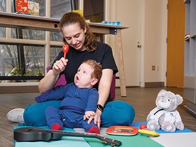 Jack doing music therapy