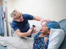 Diego Preciado, MD, PhD, examines a patient