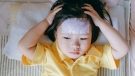 little girl with a fever