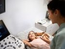 girl getting an echocardiogram