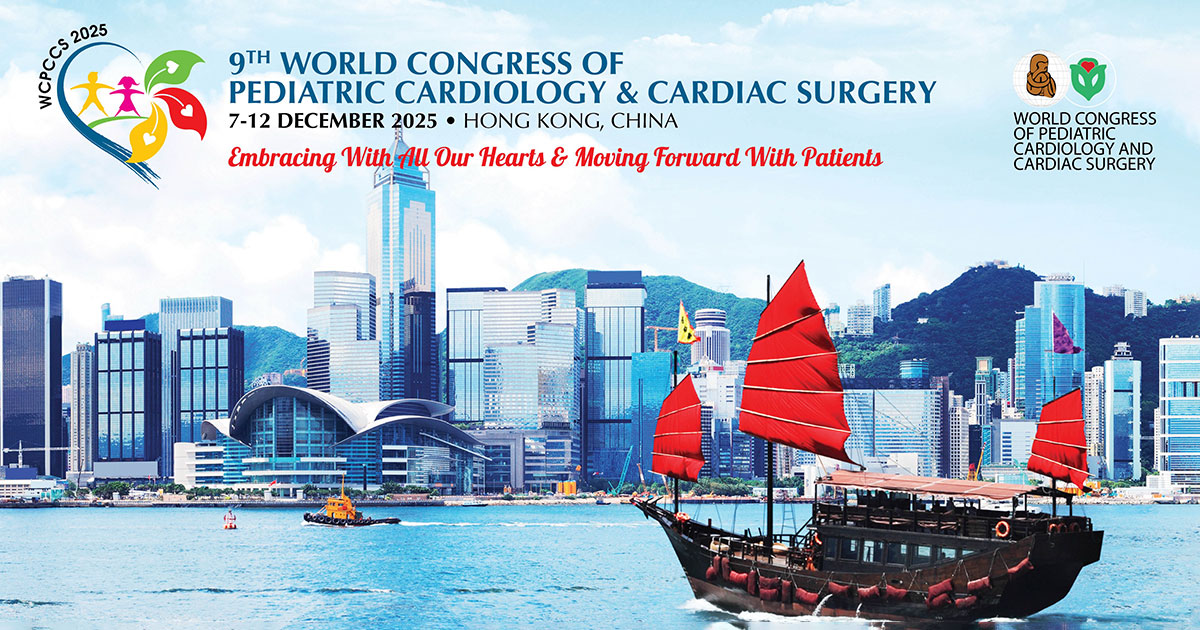 Advertisement for the 2025 World Congress of Pediatric Cardiology and Cardiac Surgery