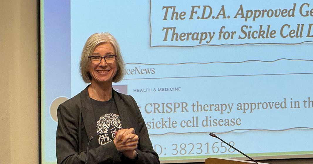 Jennifer Doudna gives a lecture