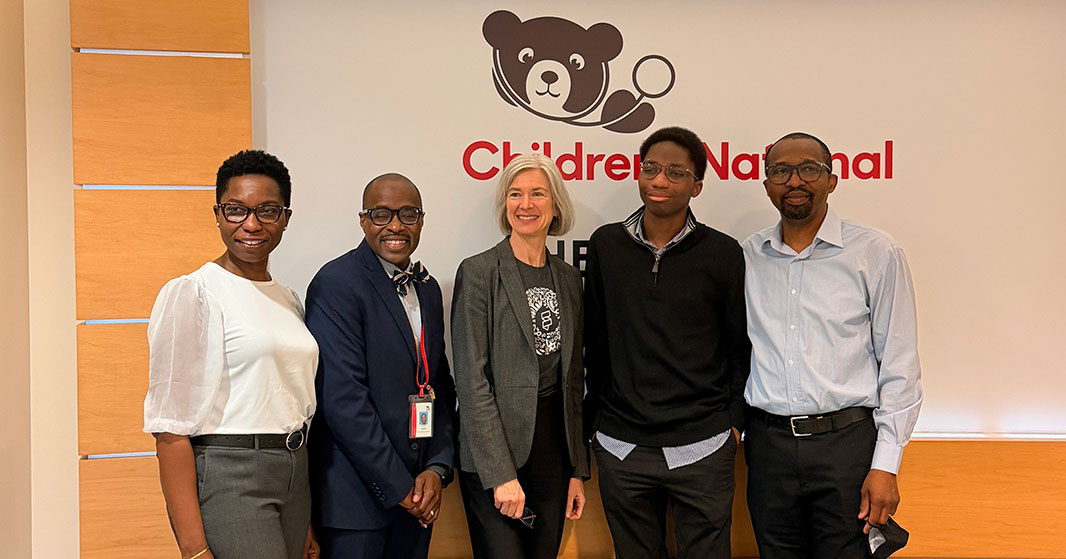 Jennifer Doudna with Wedam Minyila and his family