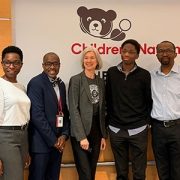 Jennifer Doudna with Wedam Minyila and his family