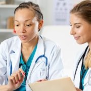 two doctors conversing