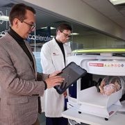 Drs. Marius Linguraru and Daniel Donoho demonstrate the Hyperfine Swoop using babydoll Lilly to walk through the process.