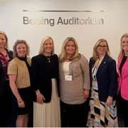 Boeing Company leaders Lindsay Leonard, Vice President of Global Engagement, and Jessica Williford, Senior Director of State Advocacy and Global Engagement for South Carolina.
