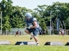 football player running drills