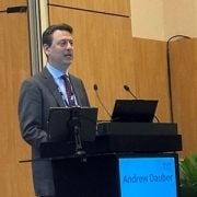 Dr. Dauber delivering an oral presentation at the 2026 meeting in Marseille, France.