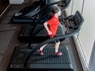 woman running on a treadmill