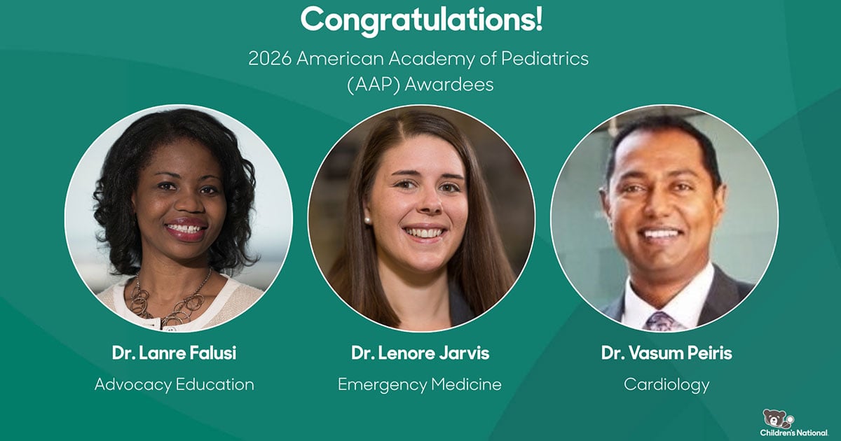 Children's National Experts Honored with 2026 AAP Awards